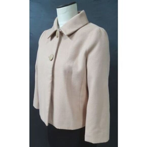 Chicos Beige Jacket Size 0 Small 2 Button Lined Long Sleeve Career - Picture 4 of 11